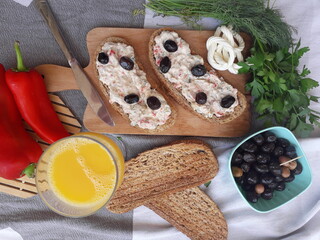 Art photo of healthy food dishes