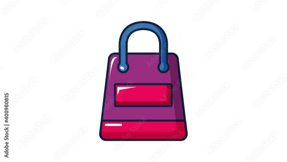 Poster packagiong store shop icon animation. motion set of best icons and then each objects is shown separa