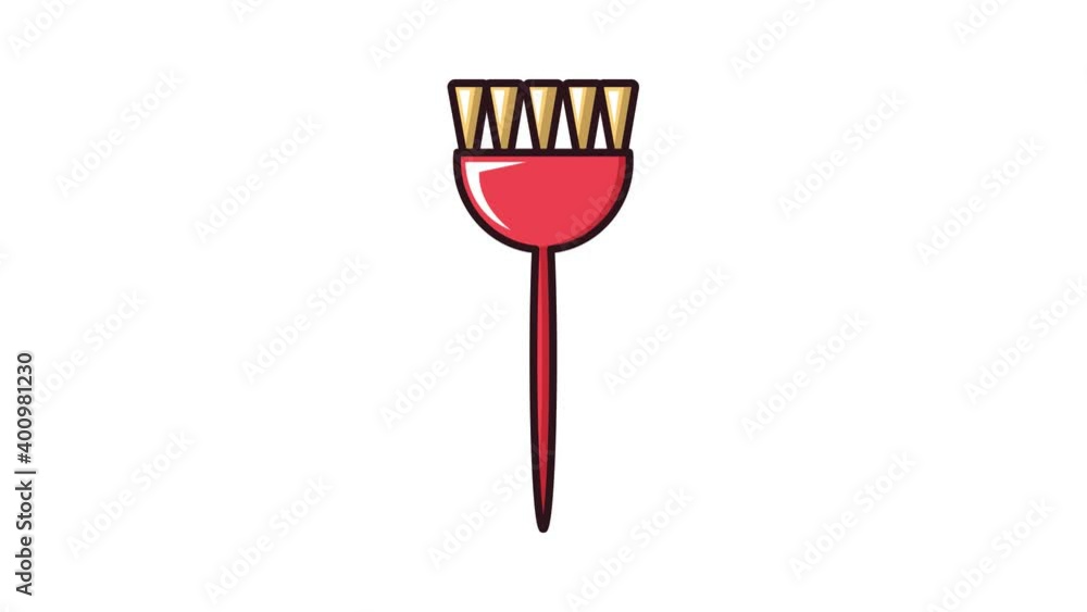 Poster hairdresser icon animation. motion set of best icons and then each objects is shown separately