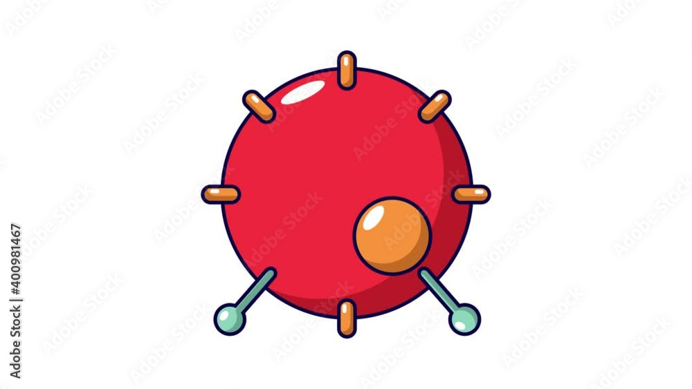 Poster musical instruments icon animation. motion set of best icons and then each objects is shown separate