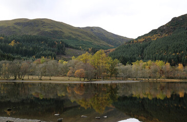 Scottish landscape with fall colors