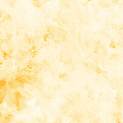 Yellow ink and watercolor texture on white paper background. Paint leaks and decalcomania effects. Hand-painted gouache abstract image. Mess on the canvas.