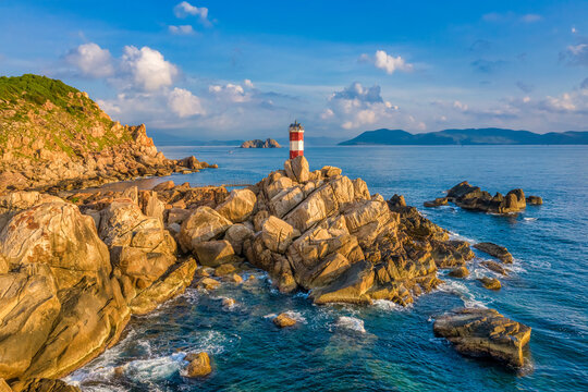 Ganh Den Lighthouse, Phu Yen. This is a famous tourist destination of Vietnam