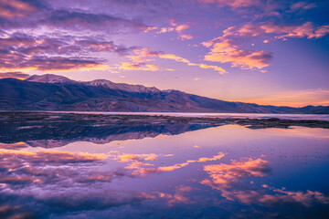 View of lake Himalayas early morning blue Hour landscape