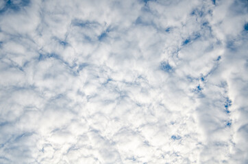 Fototapeta na wymiar Sky background with abstract white clouds