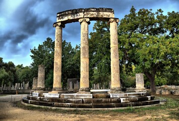 Vista de los principales monumentos de Grecia. Olímpia.