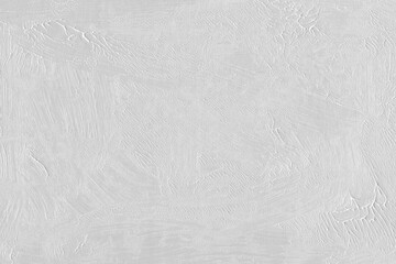 Modern contemporary acrylic background. Black and white paint texture made with a brush. Abstract painting on paper. Mess on the canvas. Clay paint.