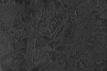 Modern contemporary acrylic background. Black and white paint texture made with a brush. Abstract...