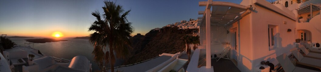 panorama at Santorini,  Greece