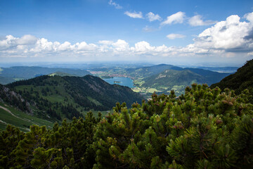 Fototapeta na wymiar Mountain panorama view of Brecherspitze, Bavaria