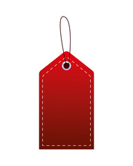 red commercial tag hanging isolated icon