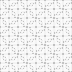 Abstract trendy seamless pattern of geometric ornament. Repeated blocks background, mesh. Mosaic abstract wallpaper. Grid texture. Vector background.