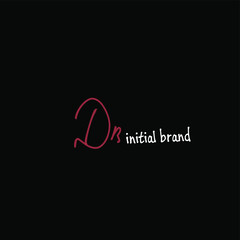 DB beauty monogram and elegant logo design