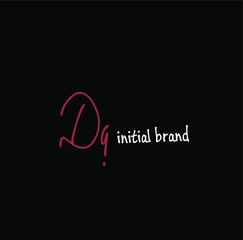 DQ beauty monogram and elegant logo design