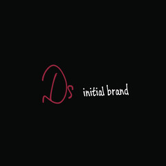 DS beauty monogram and elegant logo design