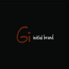 GI beauty monogram and elegant logo design
