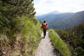 Mountain hiking in Bavarian Alps