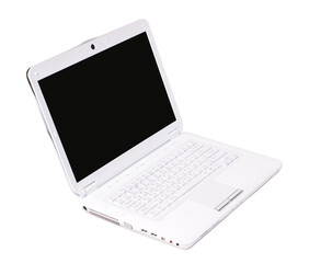 laptop on white background