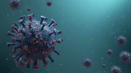 Fototapeta na wymiar Coronavirus Covid-19 background - 3d illustration.