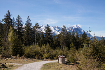 Zugspitze mountain massif in Bavarian Alps, Germany