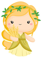 A vector of the Greek Goddess Demeter
