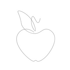 Apple fruit on white background, vector illustration