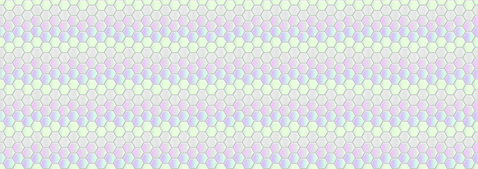 Seamless vector pattern with  pearls gradient honeycomb mosaic. Geometric design. Pink and pearls hexagon tiles background. Print for wrapping, web backgrounds, fabric, surface, scrapbooking, etc.