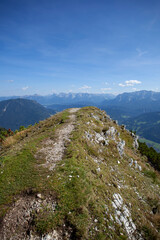 Obraz premium Panorama view of Kramerspitz mountain in Bavarian Alps, Germany