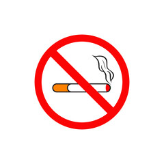 Symbol logo design for no smoking area