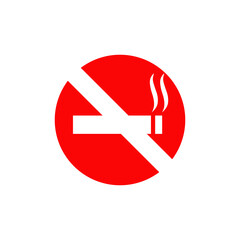 Obraz premium Symbol logo design for no smoking area