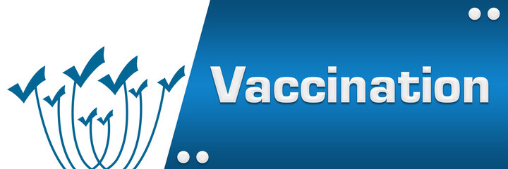 Vaccination Blue Lines Tick Marks On Top Left Horizontal 