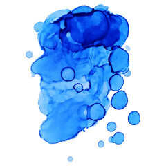 Watercolor stain. Alcohol ink texture. Banner, label, textbox, cloud, place for text. Vector element