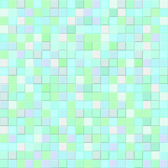 Blue gradient mosaic pattern. Сhaotic mosaic texture. Blue abstract background with geometric design. Vector mosaic background. Seamless pattern. 