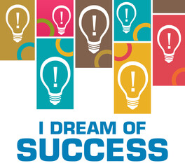 I Dream Of Success Colorful Rings Boxes Bulbs Top 