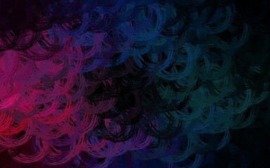 Dark Blue, Red vector background with bent lines.