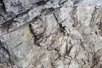Rocks at  Partnachklamm in Garmisch-Partenkirchen, Bavaria, Germany, wintertime