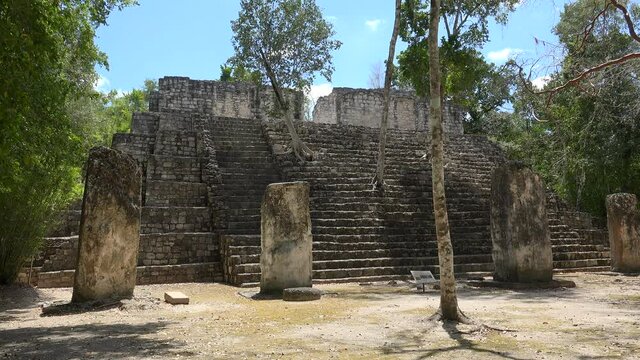 Calakmul Mayan ruins (Grand Acropolis). Campeche, Mexico