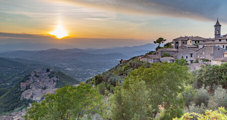View of the city of Arpino Italy