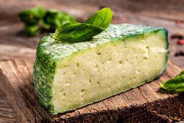 green pesto cheese Pesto Rosso. Food recipe background. Close up - obrazy, fototapety, plakaty