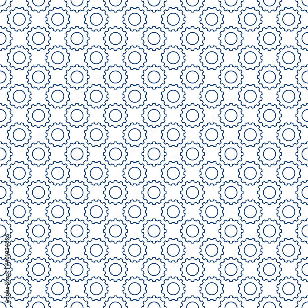 Poster cog wheel vector thin line seamless pattern or background
