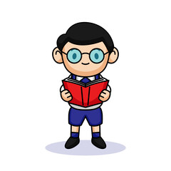 cute kid with student uniform