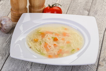 Chicken soup with noodles