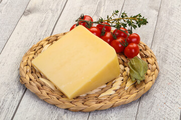 Hard parmesan cheese piece