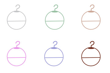 Hanger Illustration Set Icons  Vector
