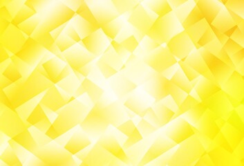 Light Yellow vector triangle mosaic texture.