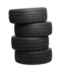 Car tires isolated on white