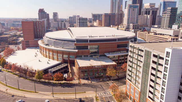 Aerial Photo Spectrum Center Downtown Charlotte NC USA