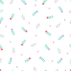 Seamless texture pattern Pink and the red floral background used for textiles, fabrics, printings, gift wrapping paper. Vector illustration