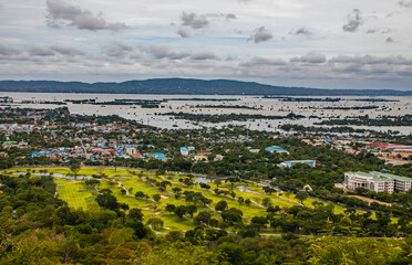 Mandalay Myanmar Burma Southeast Asia
view to the landscape and cityscape from Mandalay Hill