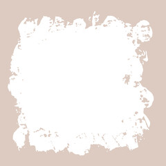 Obraz premium Ink torn white dry brush texture. Vector illustration. Grunge hand drawn beige background. Space for text.